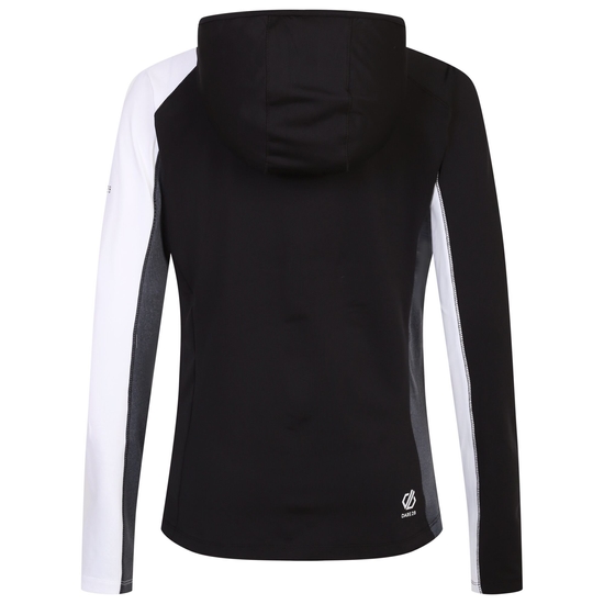 Women's Convey II Hooded Core Stretch Midlayer Charcoal Grey Black