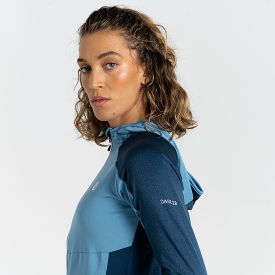 Couche intermédiaire à capuche Core Stretch Femme Convey II Bleu