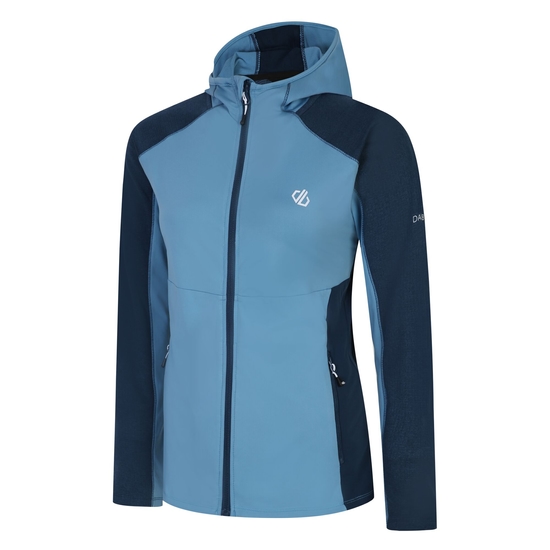 Couche intermédiaire à capuche Core Stretch Femme Convey II Bleu