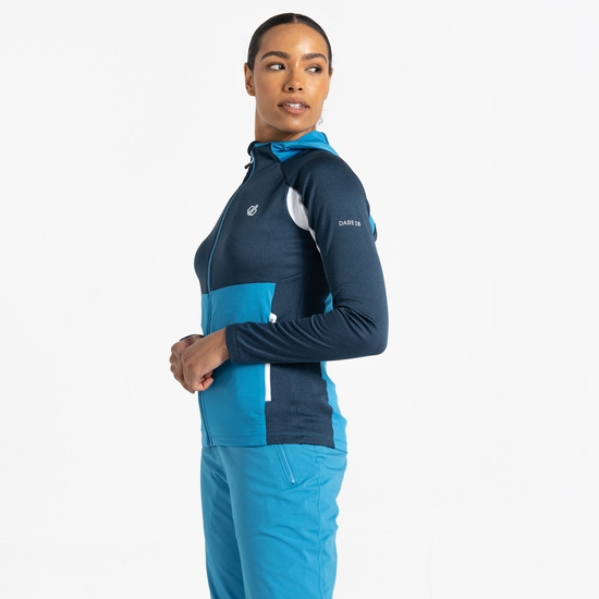 Women's Convey II Hooded Core Stretch Midlayer Swedish Blue Moonlight Denim