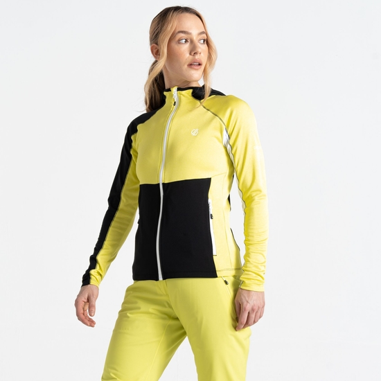 Damen Convey II Core Stretch-Midlayer mit Kapuze Gelb