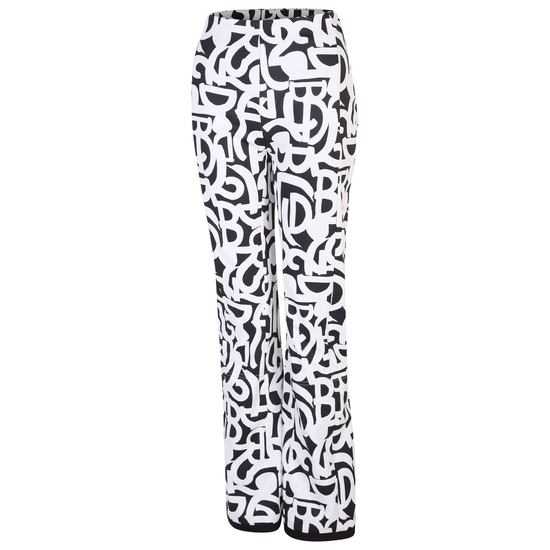 Women's Upshill Ski Pant Black White Graffiti Print