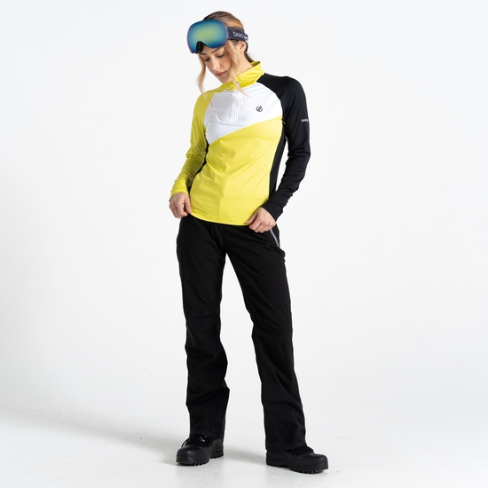 Women's Ice Core Stretch Midlayer Yellow Plum Black