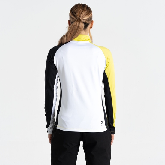 Women's Ice Core Stretch Midlayer Yellow Plum Black