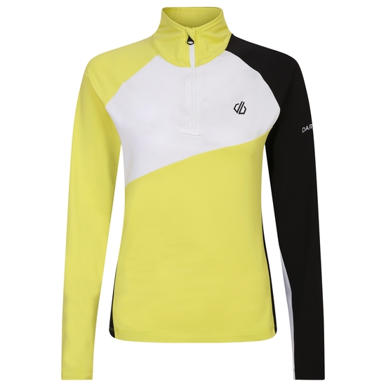 Women's Ice Core Stretch Midlayer Yellow Plum Black