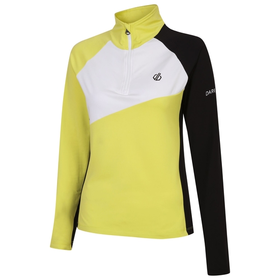Women's Ice Core Stretch Midlayer Yellow Plum Black