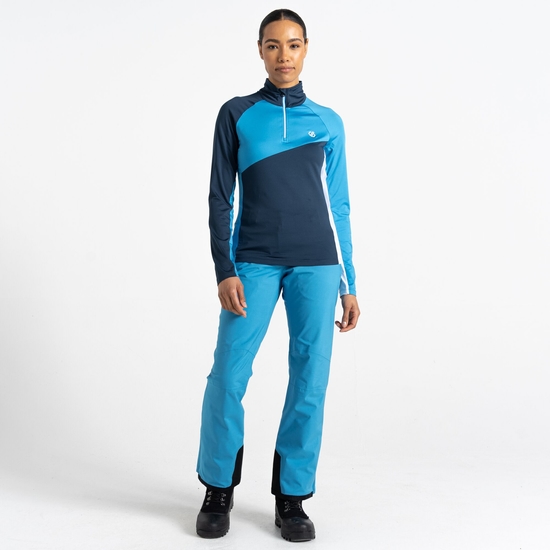 Women's Ice Core Stretch Midlayer Swedish Blue Moonlight Denim