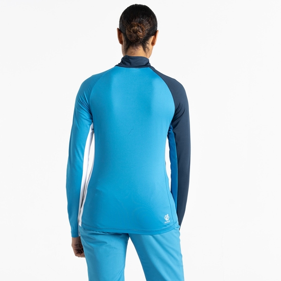 Women's Ice Core Stretch Midlayer Swedish Blue Moonlight Denim
