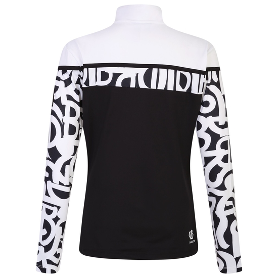 Women's Rocker Core Stretch Black White Graffiti Print