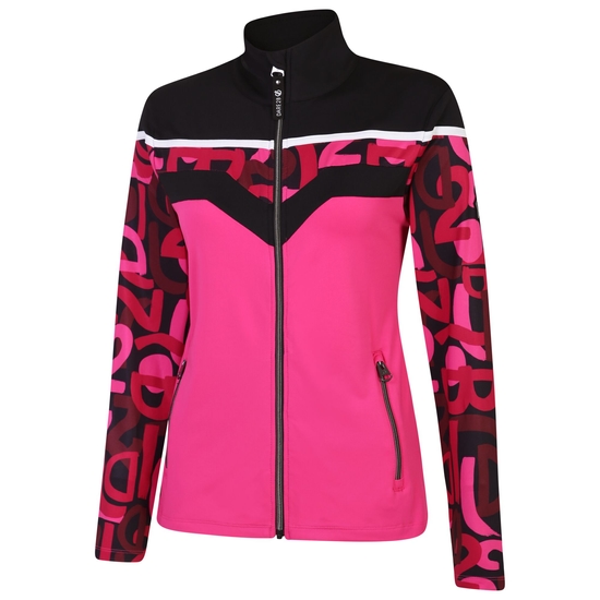 Women's Rocker Core Stretch Pure Pink Graffiti Print
