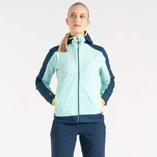 Women's Avidly II Softshell Jacket Mint Green Moonlight Denim