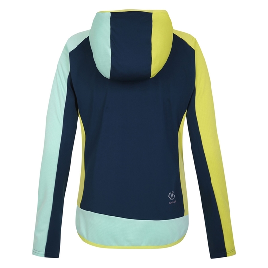Women's Traversing Core Stretch Midlayer Moonlight Denim Mint Green