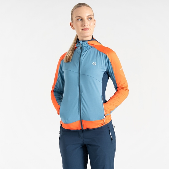 Couche intermédiaire core stretch femme Traversing Bleu
