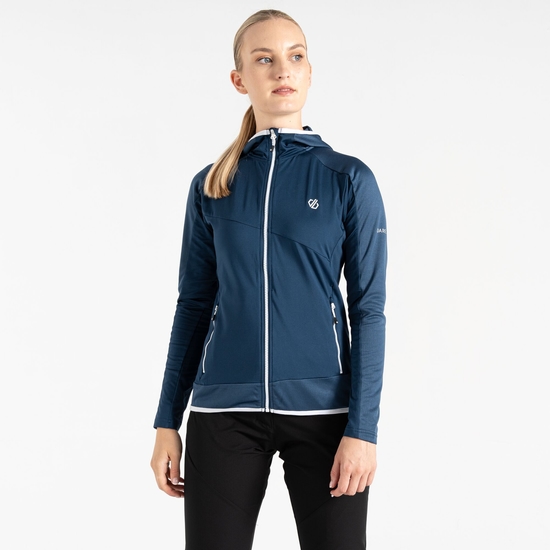 Couche intermédiaire core stretch femme Traversing Bleu