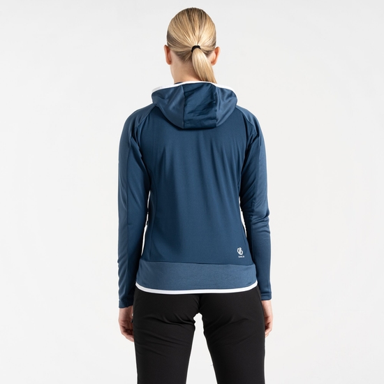 Couche intermédiaire core stretch femme Traversing Bleu