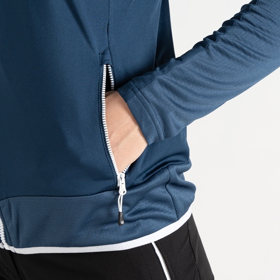 Couche intermédiaire core stretch femme Traversing Bleu