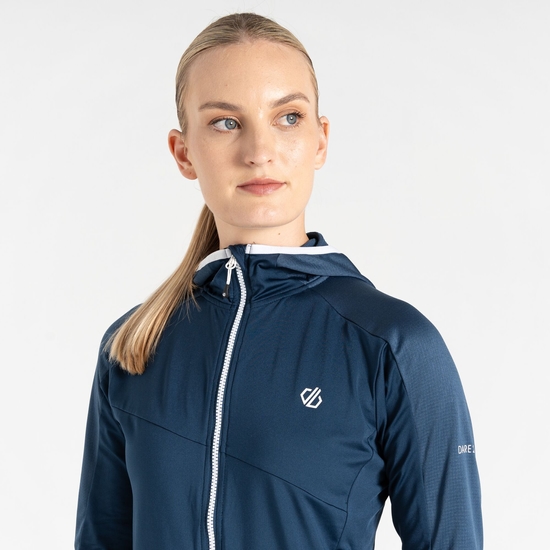 Couche intermédiaire core stretch femme Traversing Bleu