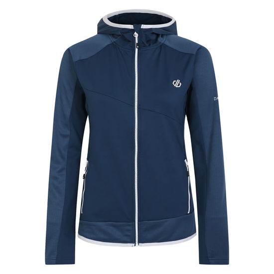 Couche intermédiaire core stretch femme Traversing Bleu