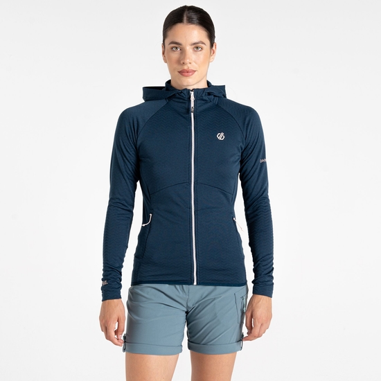 Women's Evolving Core Stretch Midlayer Moonlight Denim & Pale Peach 
