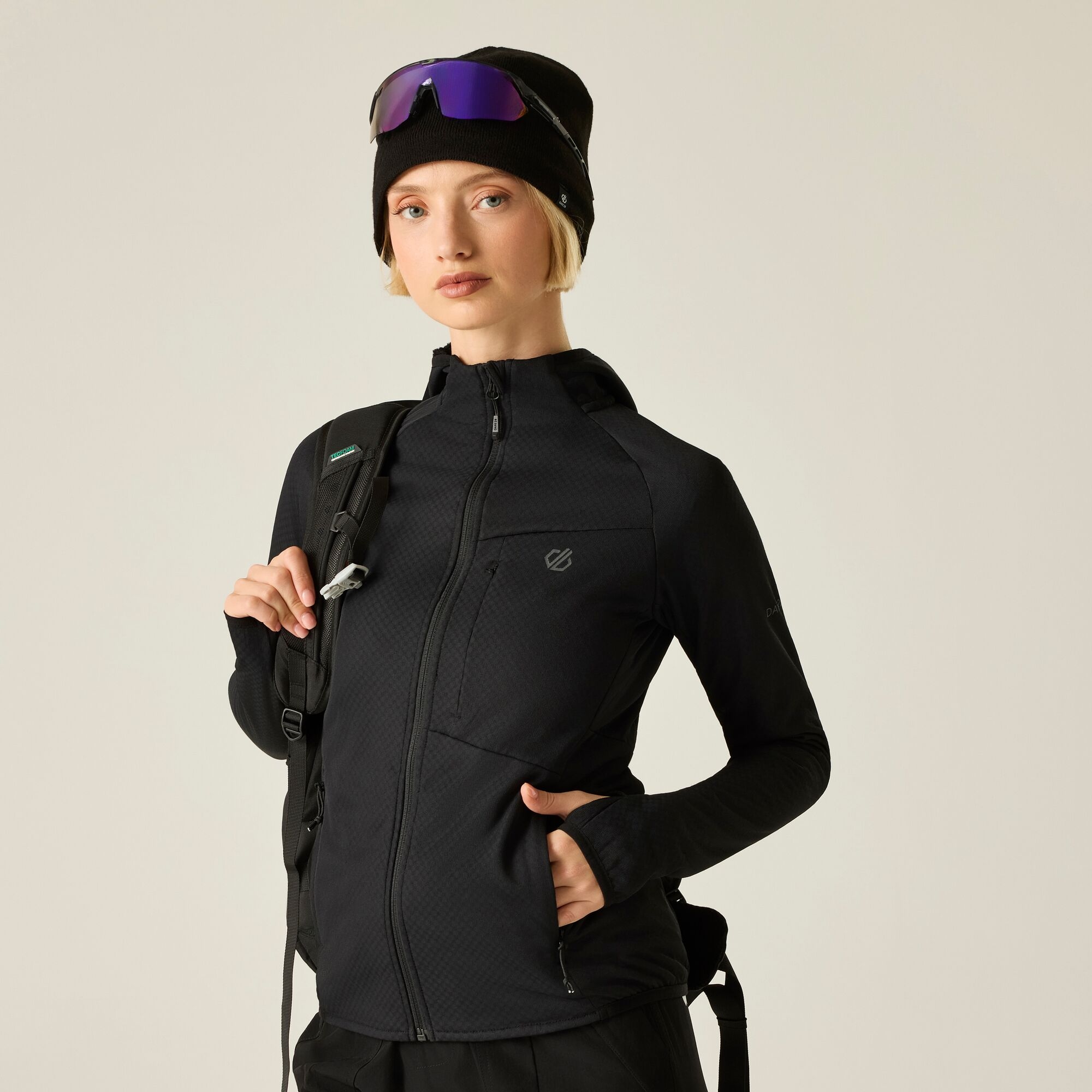 Dare 2B Women's Black Heat Weave Stretch Midlayer Size: 20