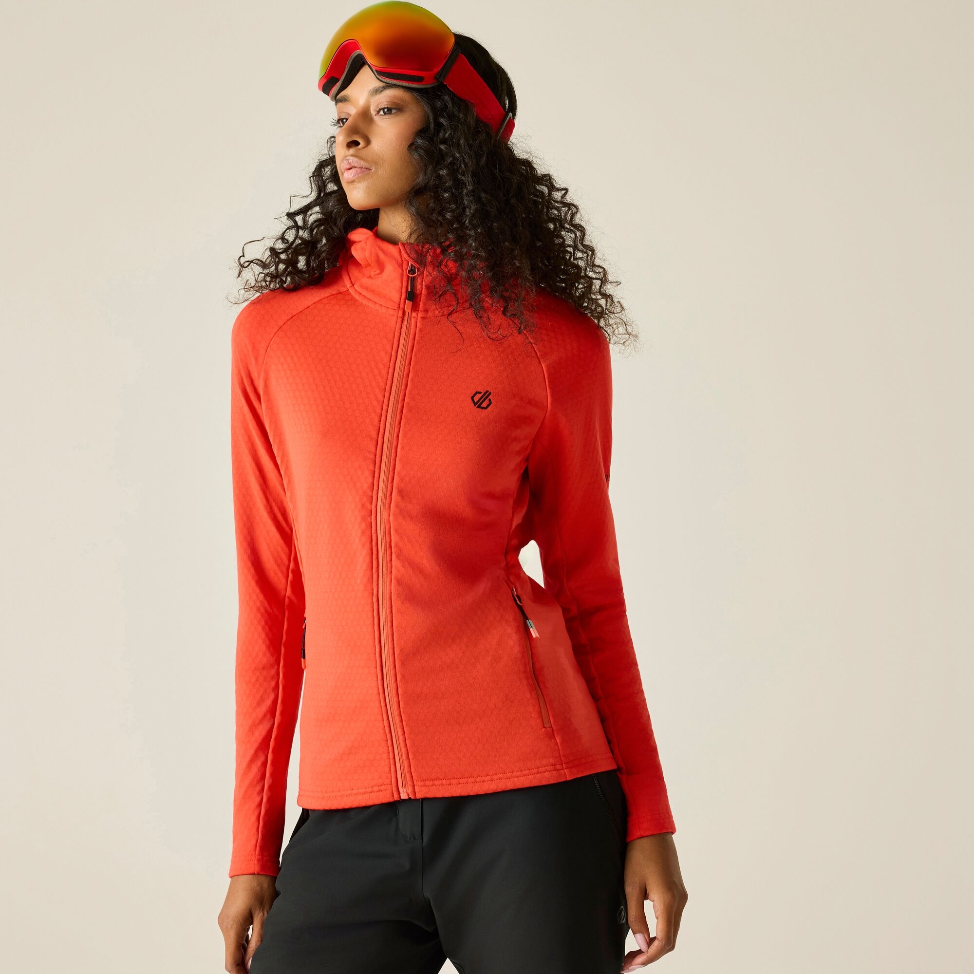 Dare 2B Women's Orange Ventura Hooded Stretch Midlayer Size: 8 - Image 1