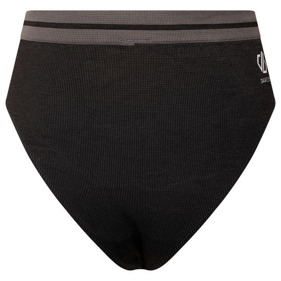Women's Don't Sweat It Bikini Bottoms Black Charcoal Grey