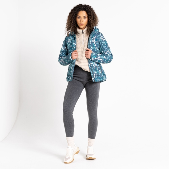 Women's Reputable II Puffer Jacket Canton Green Animal Print