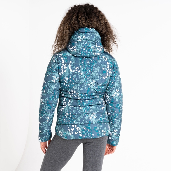 Women's Reputable II Puffer Jacket Canton Green Animal Print