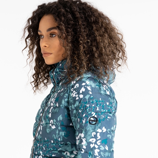 Women's Reputable II Puffer Jacket Canton Green Animal Print