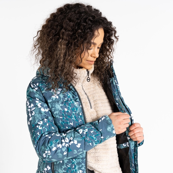 Women's Reputable II Puffer Jacket Canton Green Animal Print