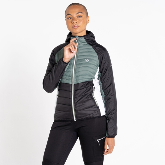 Damen Surmount II Steppjacke aus Wolle Grün