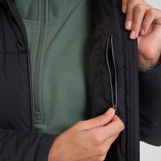 Reputable lange Jacke für Damen Schwarz