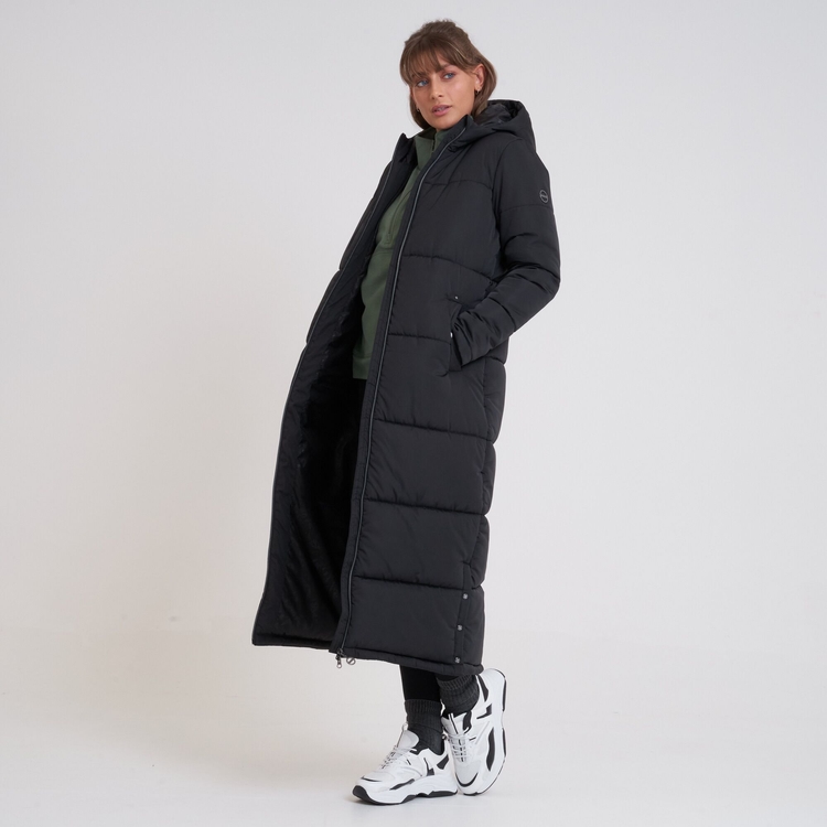 Women s Reputable Full Length Padded Jacket Black