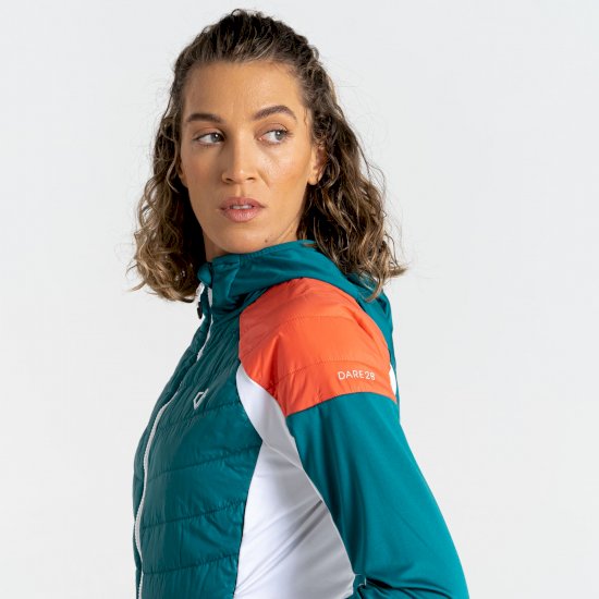 Damen Culmination Woll-Hybrid-Steppjacke Grün
