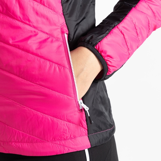 Women's Ascending Padded Jacket Pure Pink Black