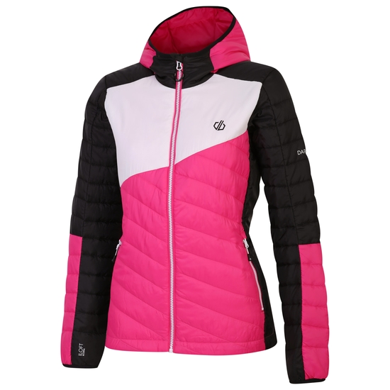 Women's Ascending Padded Jacket Pure Pink Black