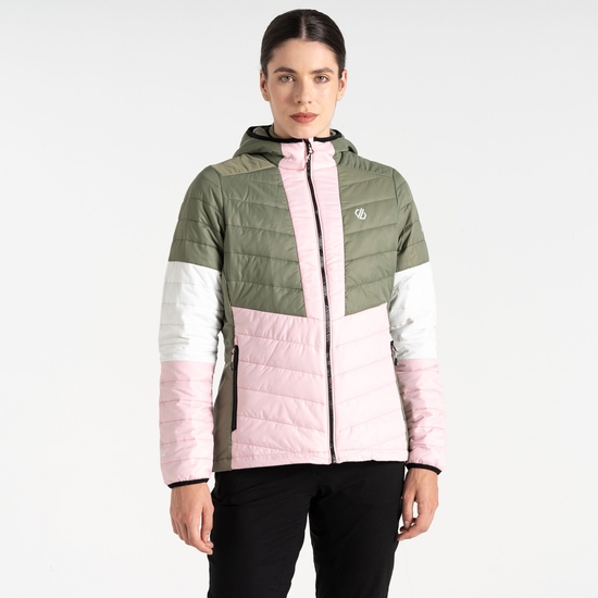 Veste matelassée Femme Lively Vert Olive Et Rose