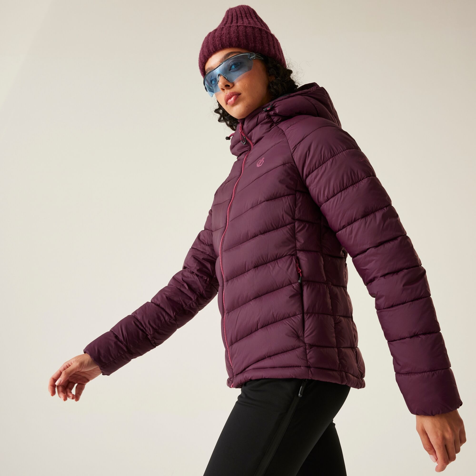 Dare 2b Women's Lightweight Torrek Mountain Baffled Jacket Fig Purple, Size: 12