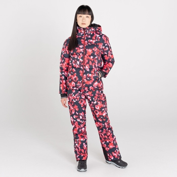 Women's Verdict Recycled Ski Jacket Lollipop Red Blossom Print