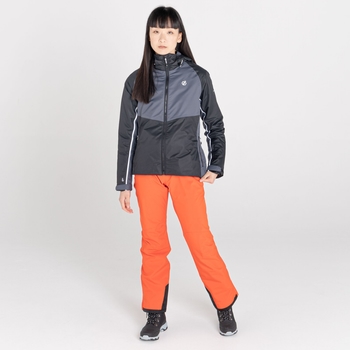 Women's Radiate II Waterproof Ski Jacket Black Ebony Grey