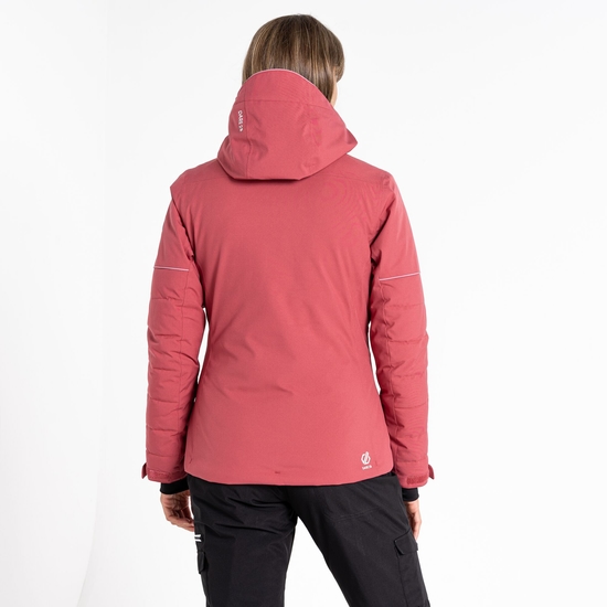 Women's Conveyed Waterproof Ski Jacket Earth Rose Black