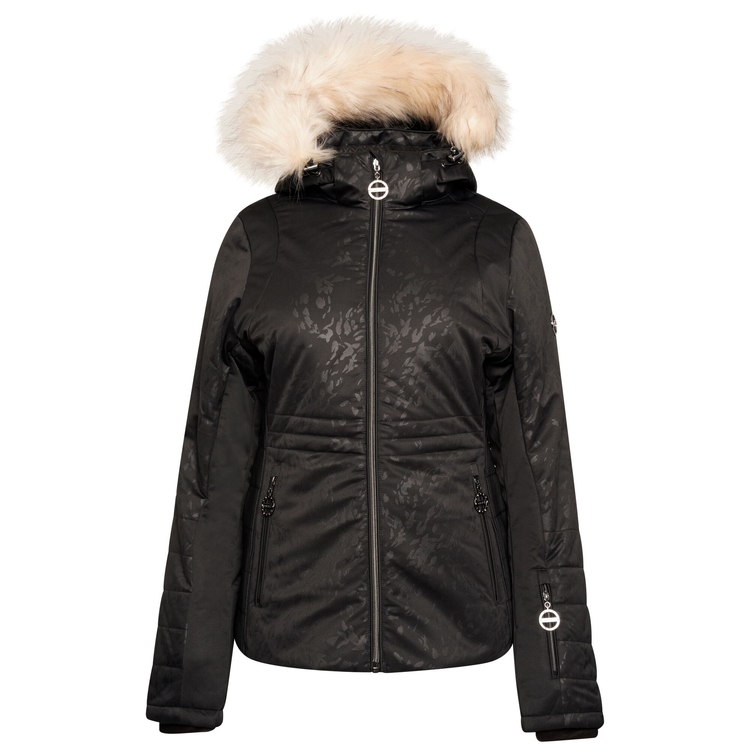 Women s Prestige II Luxe Ski Jacket Black Petal Print
