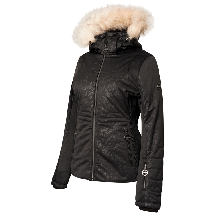 Women s Prestige II Luxe Ski Jacket Black Petal Print