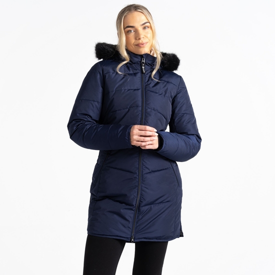 Women s Striking III Mid Length Padded Jacket Peacoat Dare2B ROW
