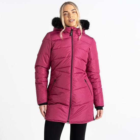 Veste chaude coupe longue Femme STRIKING III Rose