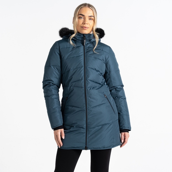 Veste chaude coupe longue Femme STRIKING III Gris
