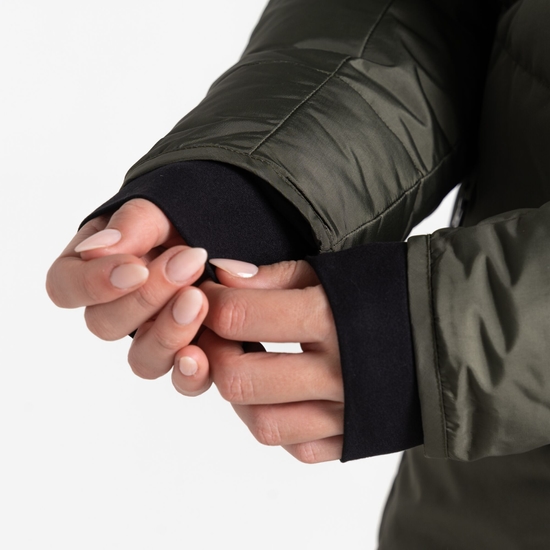 Women's Striking III Mid Length Padded Jacket Green Lichen