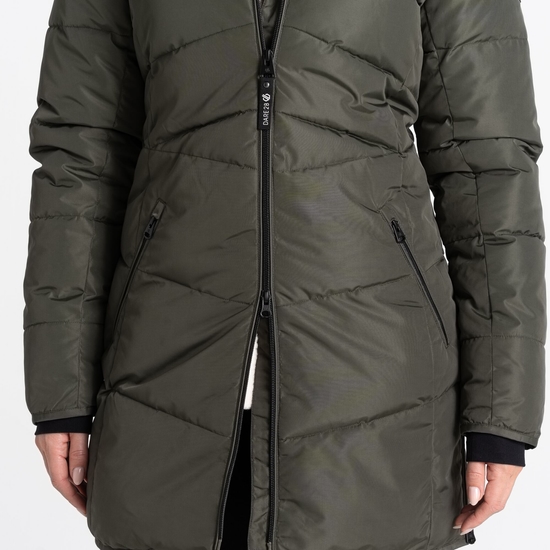 Women's Striking III Mid Length Padded Jacket Green Lichen