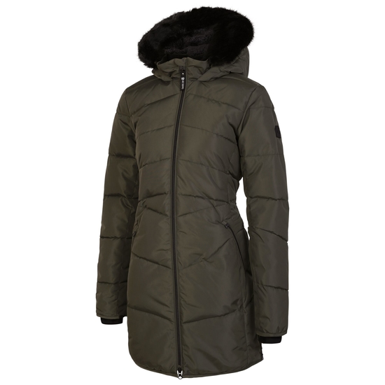Women's Striking III Mid Length Padded Jacket Green Lichen