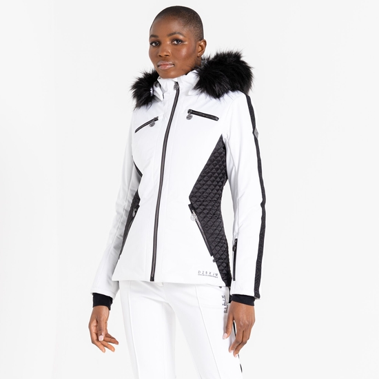 Black and white womens ski jacket hot sale